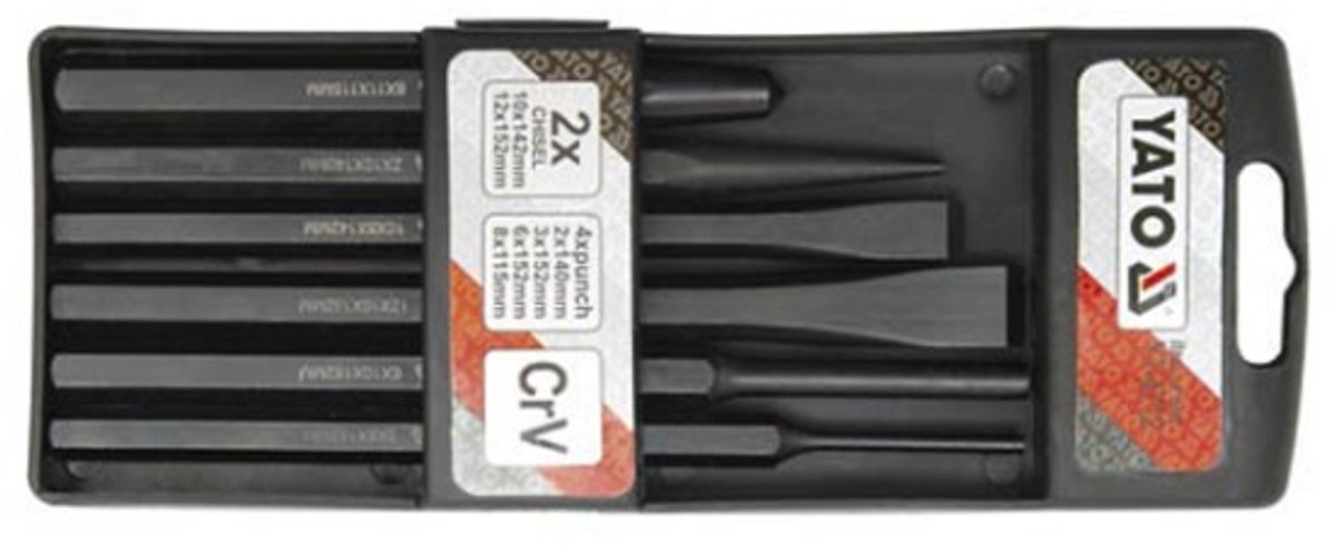 Yato YT-4712 - Gereedschapsset - Chroom-Vanadium - 6 Delen - Voor Metaal