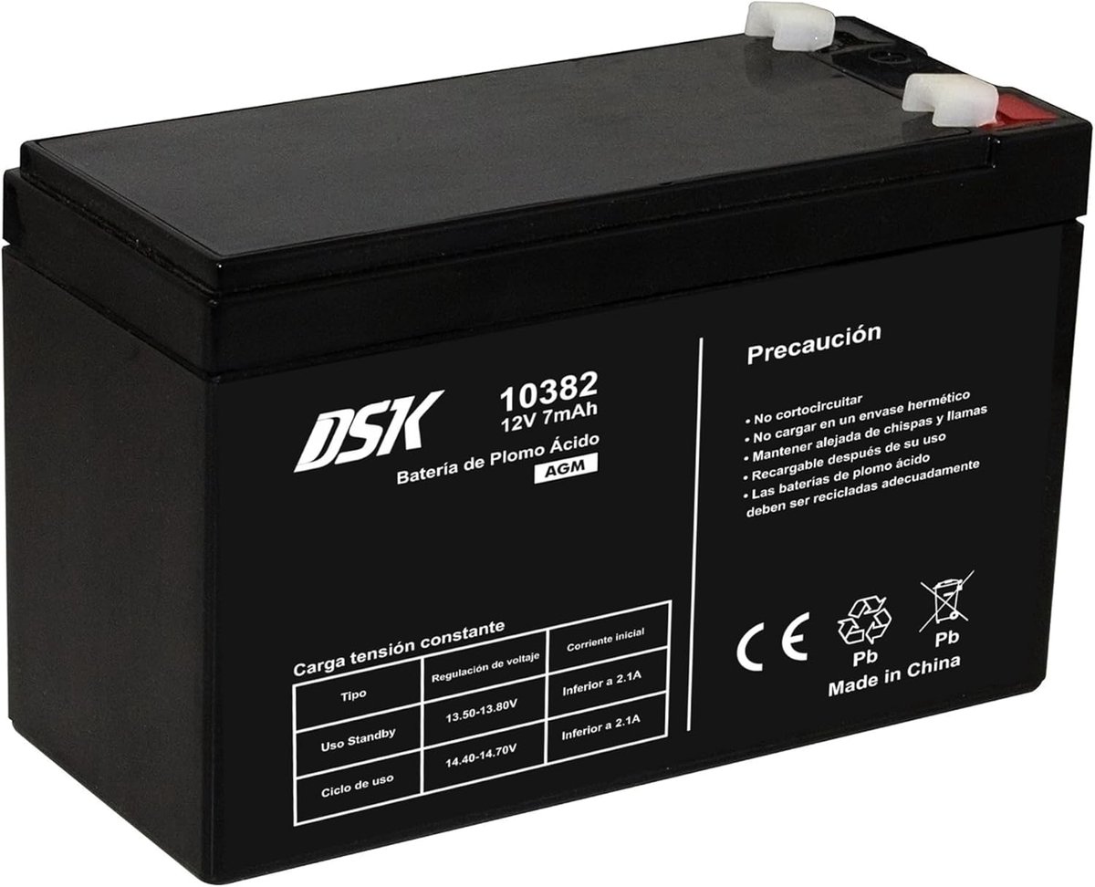 Oplaadbare Accu - AGM Batterij - Energie Opslag - Verzegelde Loodzuur - 12V 7Ah