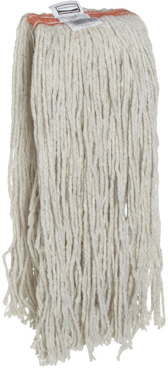 Katoenen Mopkop - Professionele Reiniger - Vloeren Dweilen - Zware Kwaliteit - 20 Ounce - Wit