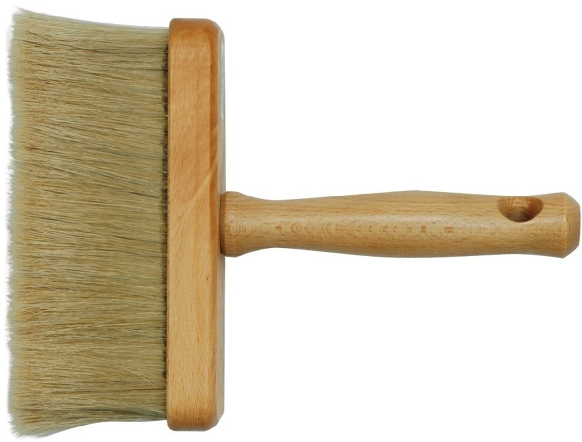 Vorel -Bankborstel - 170 mm - Natuurlijk Haar - Houten Handvat
