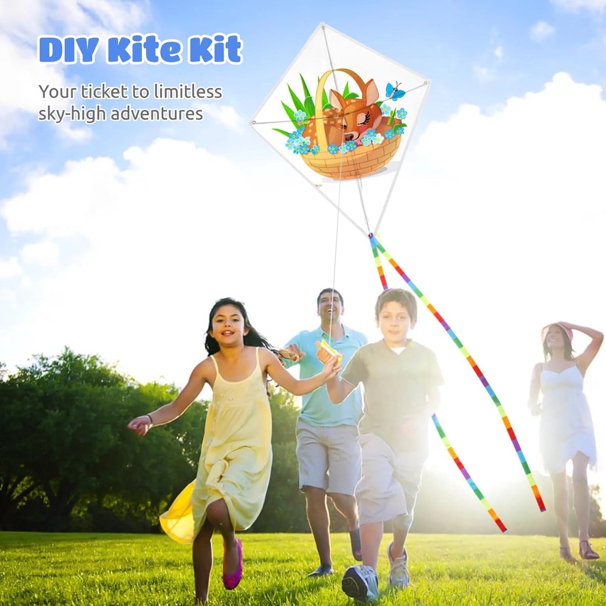 Lege Vliegers - Doe-het-zelf Kit - Kinderen Knutselen - 20 Vliegers - One Size - Wit