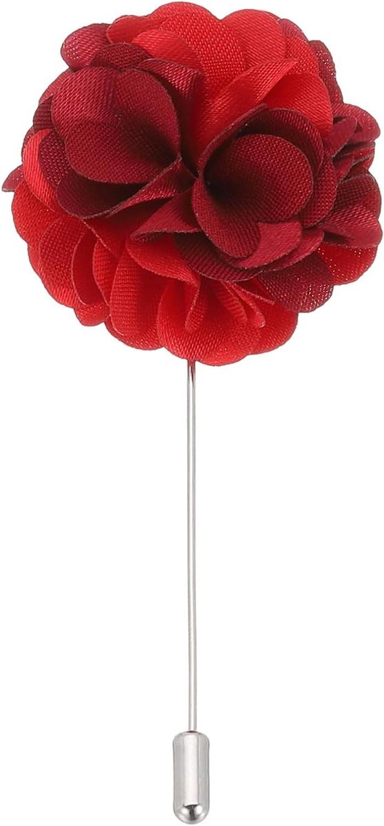 PATIKIL Flower Boutonnieres Pin Lapel Spider for Men Camellia Flower for Wedding Graduation Anniversary Brooch Graduation Outfit Accessories 4x8cm