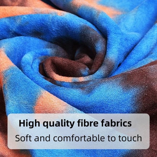 Yogahanddoek Antislip - Yoga Deken - Hete Yoga - Harsdeeltjes Grip - 183 x 63 cm - Tie Dye — afbeelding 2