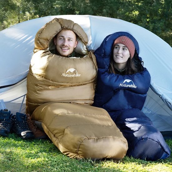 Solayne Slaapzak - Camping - Volwassenen - Kamperen - Outdoor - 3 Seizoenen slaapzak - Mummie - Katoen - 205x75 cm - Blauw — afbeelding 4