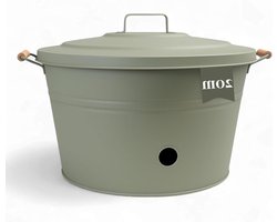 Slangenemmer met deksel - Slangopslag - Tuin op orde houden - Gemaakt in Europa - Voor 20m slang - Groen