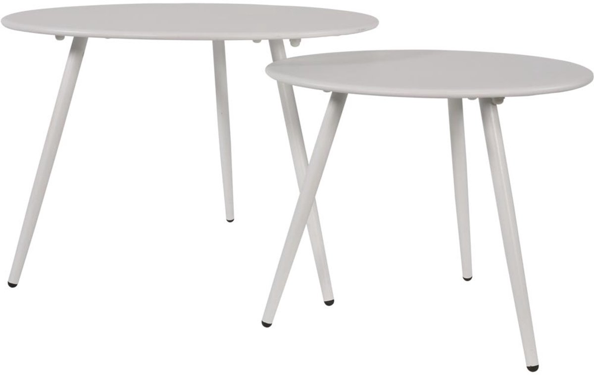 Lesli Living - Sidetable Rafael - Wit - Ø45x35cm