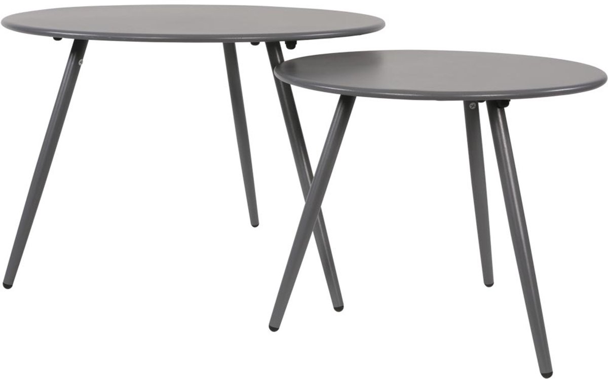Lesli Living Table d'appoint Rafael - 60x41 cm - Gris