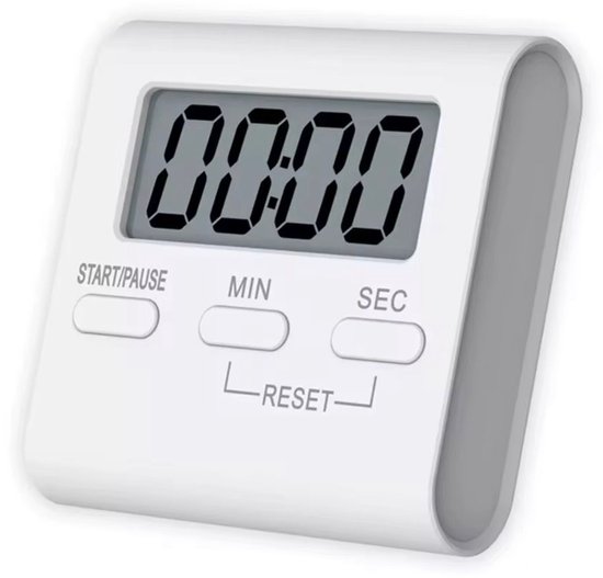 Foto: Akyol magnetische kookwekker inclusief standaard digitale kook wekker timer digitaal wit