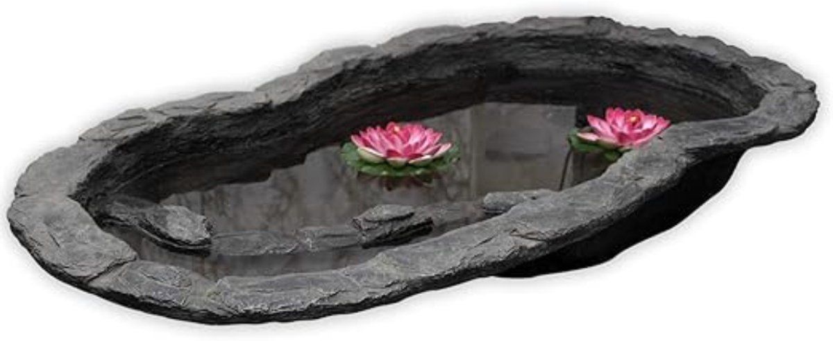 Zylo® Vijverbak - Voorgevormde Vijver - Vijverbakken - 101x86x27cm - Zwart - 101cm x 86cm x 27cm