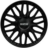 Sparco Wieldoppen Roma 15 inch Zwart - 4 stuks