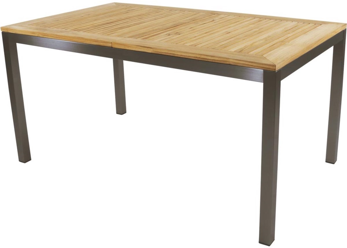 Lesli Living - Tuintafel Marmaris - Zwart - 152∕210x90x76cm
