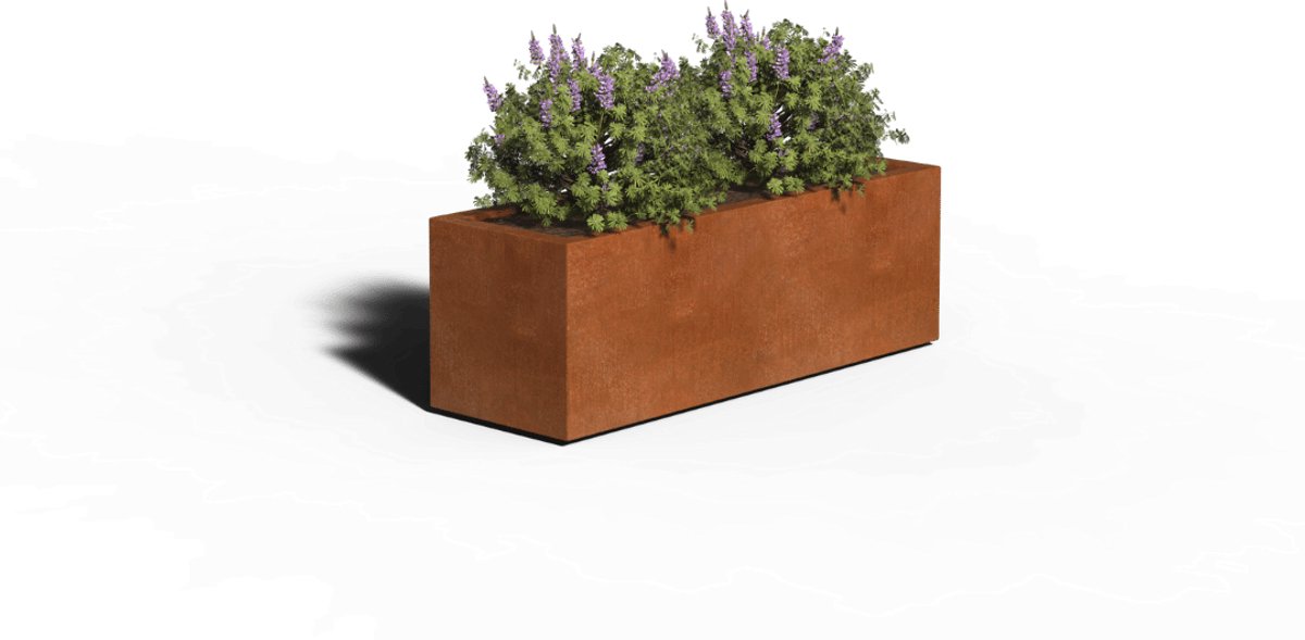 Cortenstaal Plantenbak Rechthoek | Gelast | 120 x 40 x 40 | Zonder bodem
