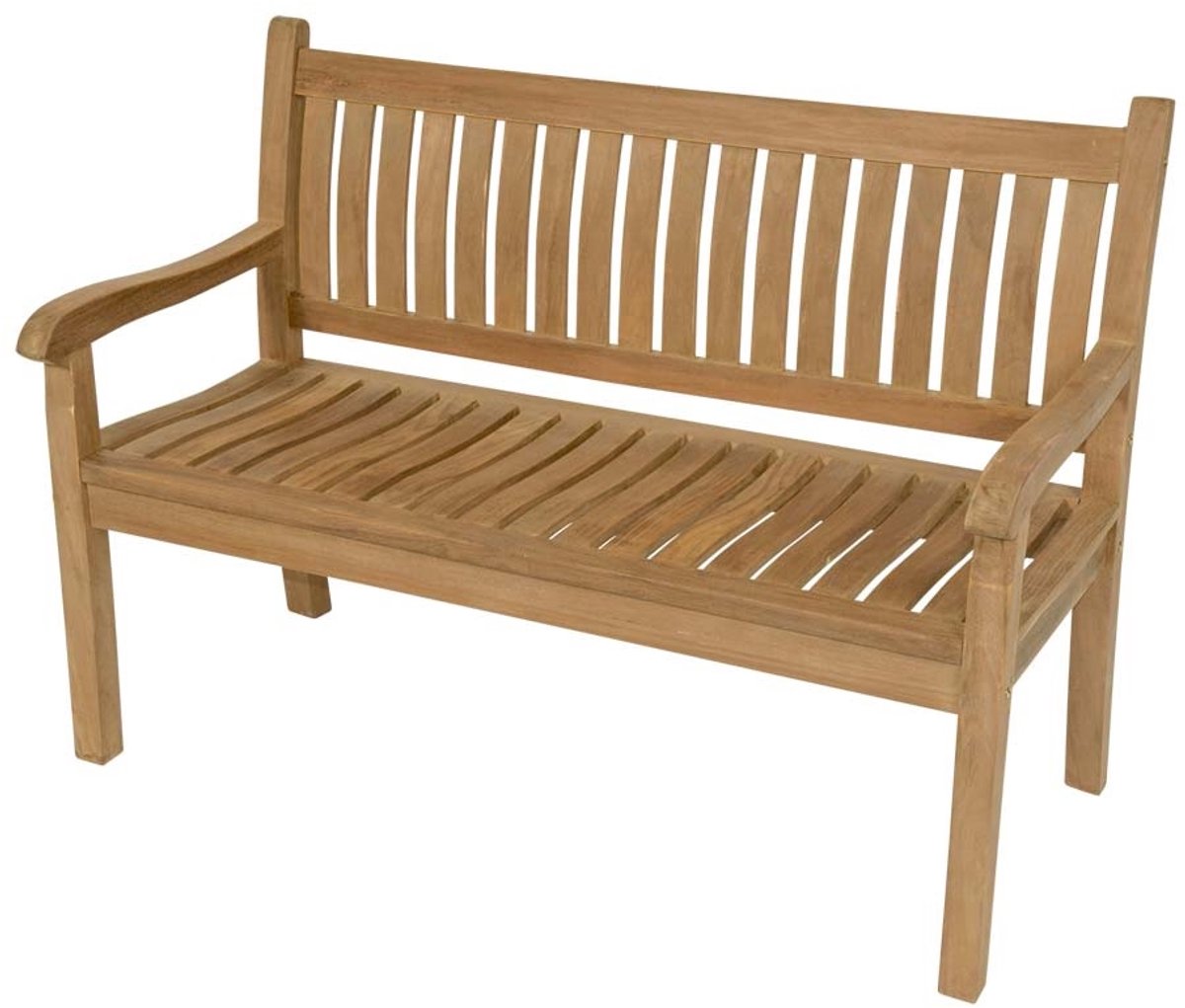 Lesli Living - Loveseat teak - Zwart - 180x65x92cm