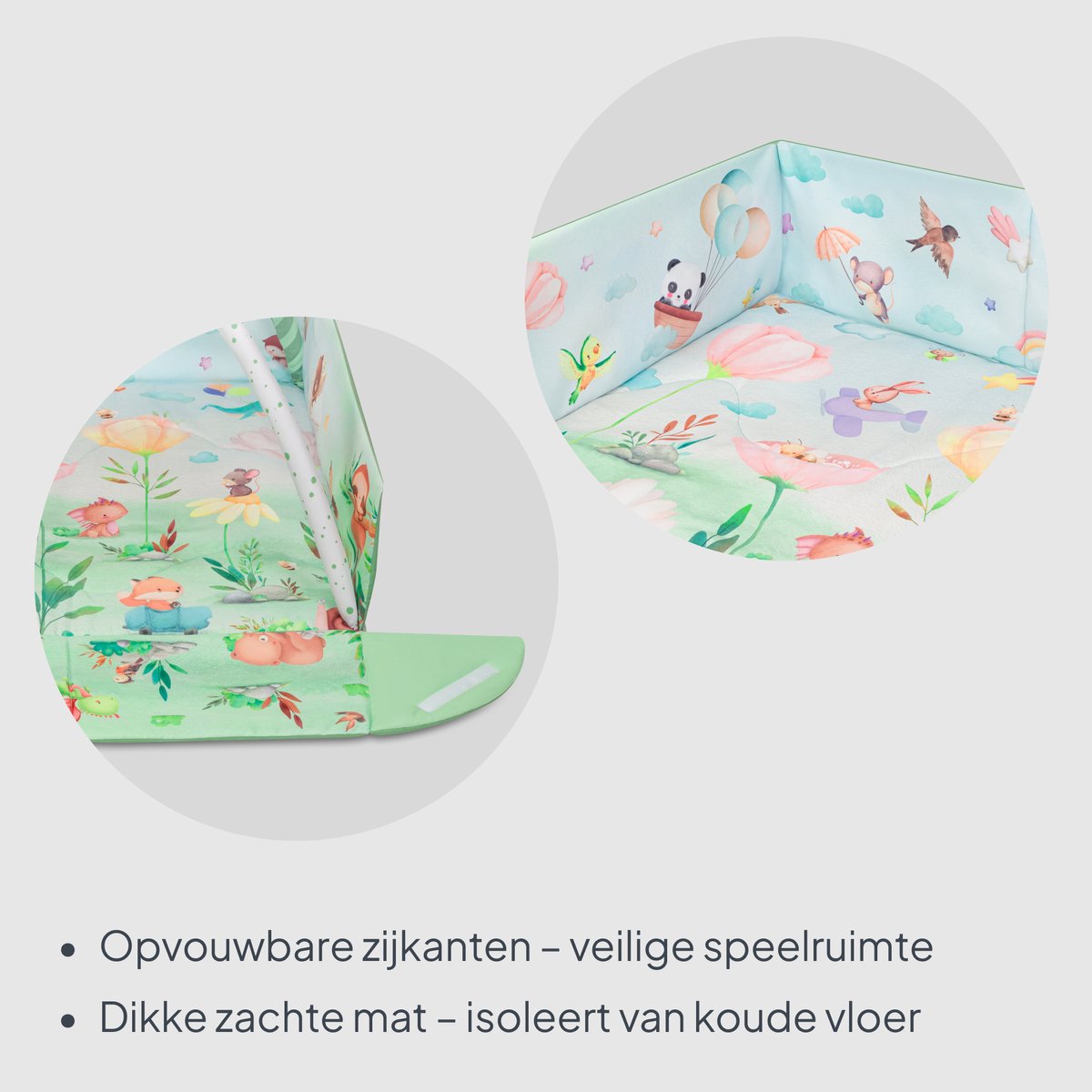 Lionelo Inga Multicolor – Multifunctionele Speelmat met Bogen – Speelkleed & Speelhek – 7 Sensorische Speeltjes – Baby Ontwikkeling & Motoriek — afbeelding 6
