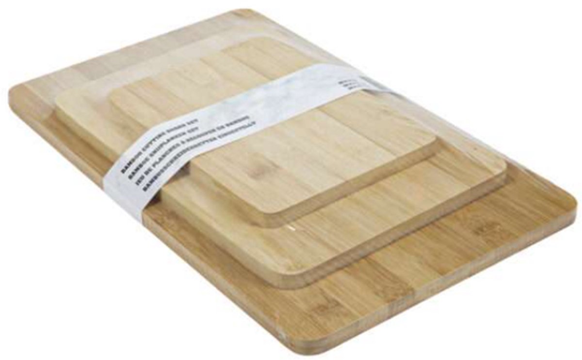 Snijplank set bamboe - 3-delig - 38 x 29 cm, 30 x 23 cm en 20 x 15 cm