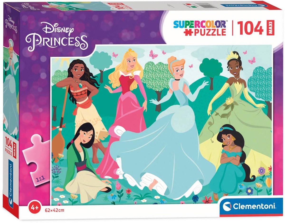 clementoni maxi puzzel disney prinses, 104st.