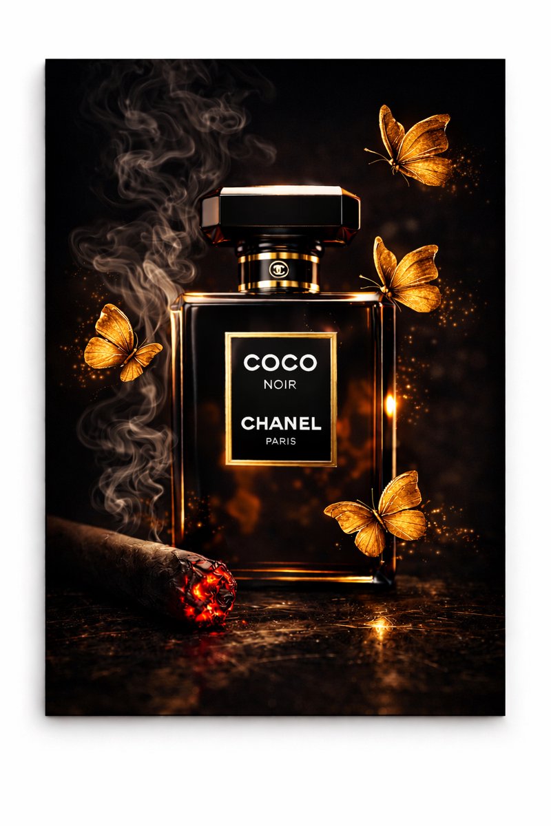 coco chanel new style schilderij op plexiglas 50x80cm