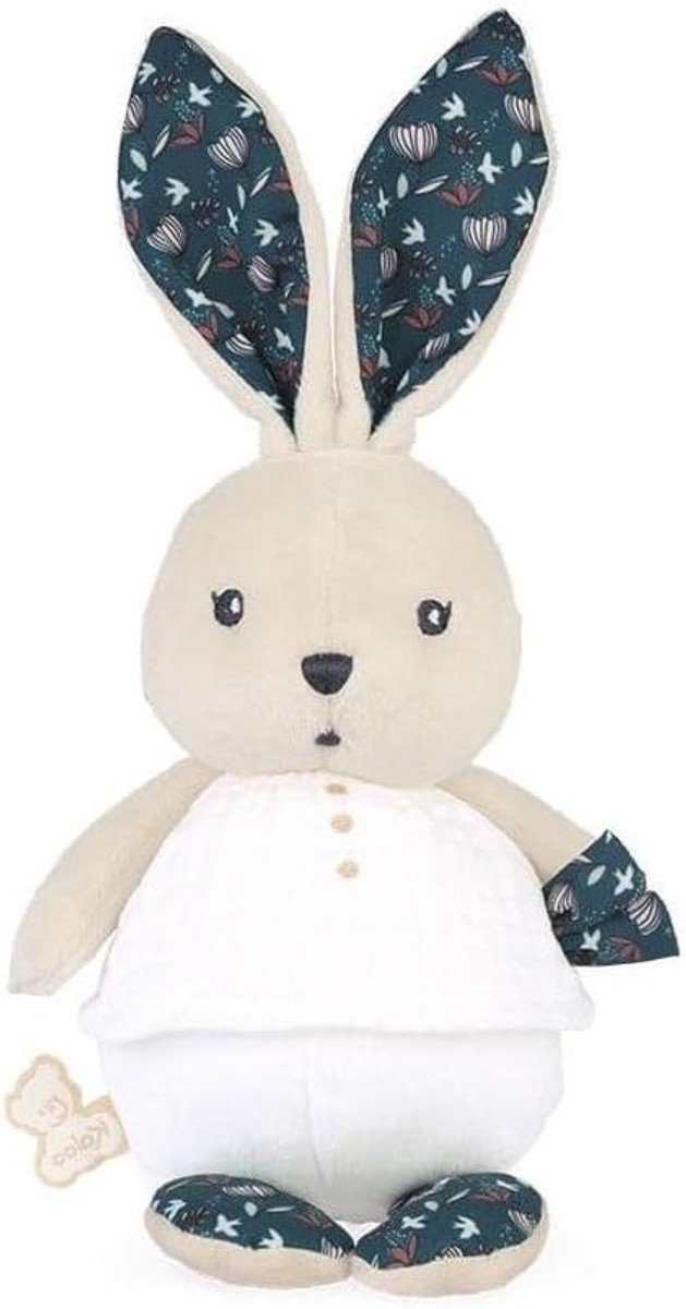 Kaloo - K'Doux - Nature small bunny dolls White & Blue - Swaddling material - Soft toy - 20cm - From birth onwards - K969954