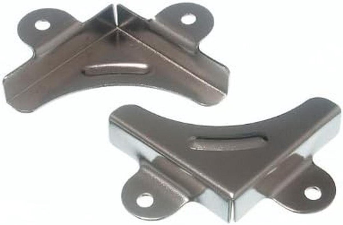 Spiegel Frame Hoeken - Spiegelbeugel Ophanging - Spiegel Bevestigen - Vergulde Afwerking - 32 x 32 mm - Zilver