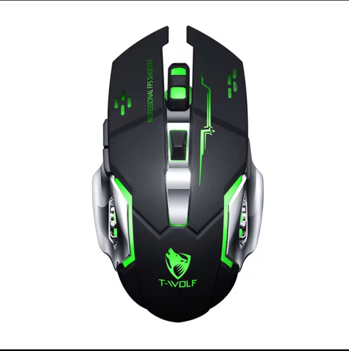 Draadloze Gaming Muis Q13B – Bluetooth + 2.4G USB – Oplaadbaar – 2400 DPI – Stille Klik – RGB Verlichting – Ergonomisch – Zwart
