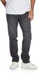 Man in grijze, straight fit jeans.