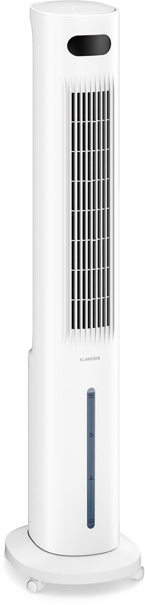 Klarstein luchtkoeler, slimme verdampingsventilator, afneembare tank van 5 liter, app- en spraakbediening, timer, draagbare ventilator voor kamers en slaapkamers, wit