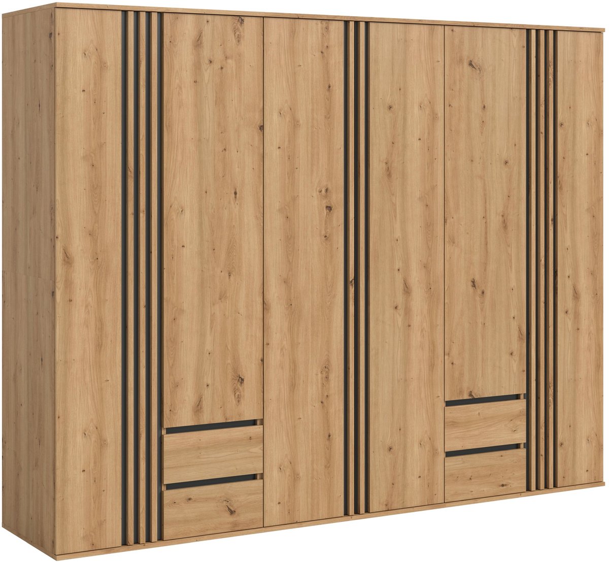 Xonox.Home Kledingkastcombinatie Tofta Artisan eiken imitatie B/H/D: 240x190x56 cm Replica van ambachtelijk vervaardigd eikenhout