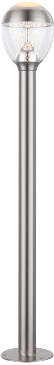 Buitenlamp vloerlamp tuin roestvrij staal buiten voetlicht, IP44, 1x LED 11W 750Lm warm wit, DxH 15x99 cm