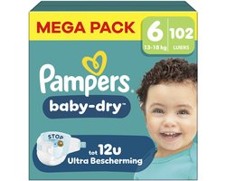 Pampers - Baby Dry - Maat 6 - Mega Pack - 102 stuks - 13/18KG