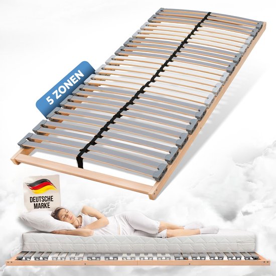 Lattenbodem 140 x 200 cm - 25 latten weerstand tot 350 KG - Lattenbodem