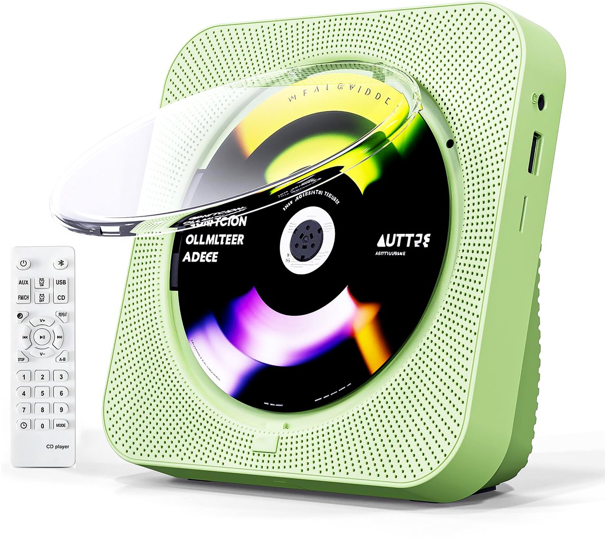 Discman - Walkman - Draagbare CD Speler met Bluetooth - Ingebouwde Speaker - Inclusief Afstandsbediening - Radio - Timer - Groen