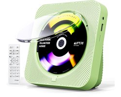 Discman - Walkman - Draagbare CD Speler met Bluetooth - Ingebouwde Speaker - Inclusief Afstandsbediening - Radio - Timer - Groen