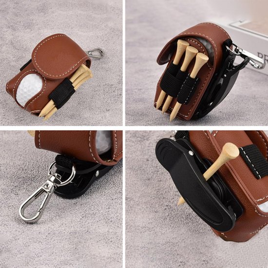 Golftassen - met tees en karabiners - mini golfbal organizers - draagbare tee houders - mini golftassen - golfaccessoire organizers - geschikt voor mannelijke en vrouwelijke golfers van Merkloos — afbeelding 4