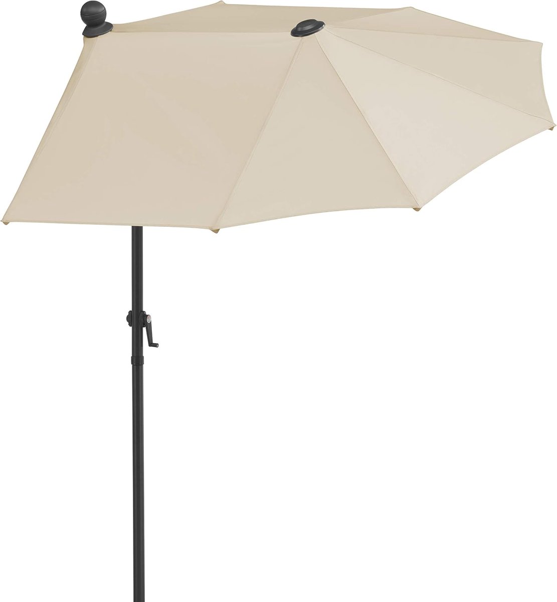 Elegante Balkonparasol Mezza 150 x 150 cm – Waterafstotend Polyester, UV50+ Bescherming, Stalen Frame – Compact en Handig Voor Balkon & Terras