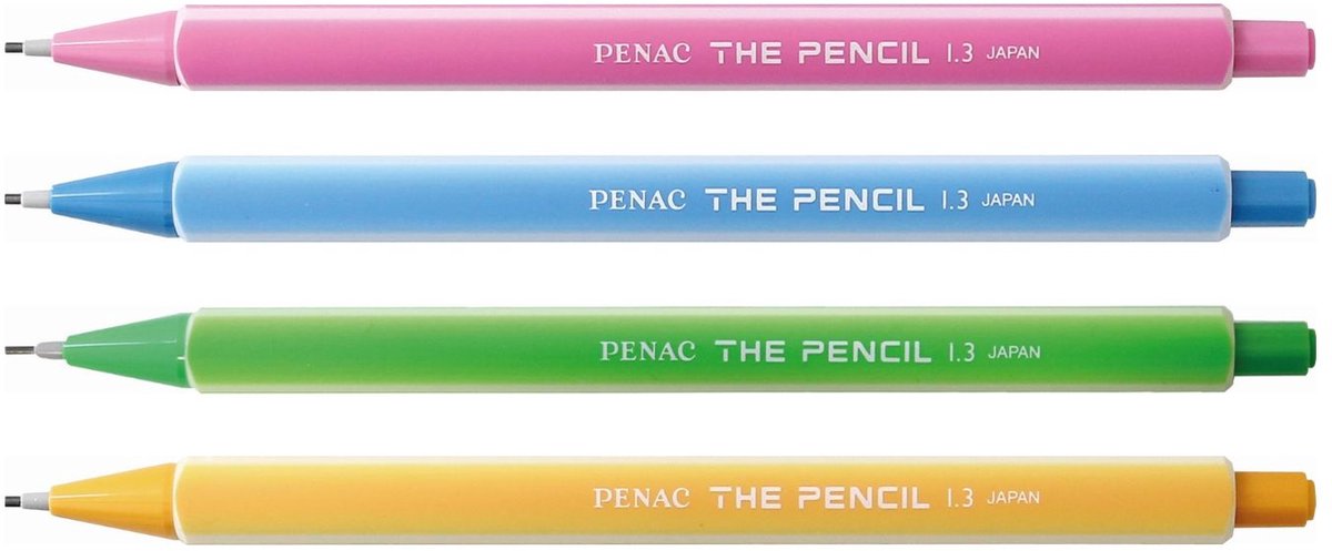 Penac The Pencil - Vulpotlood - Mechanical pencil - 1.3 mm - 4 pack