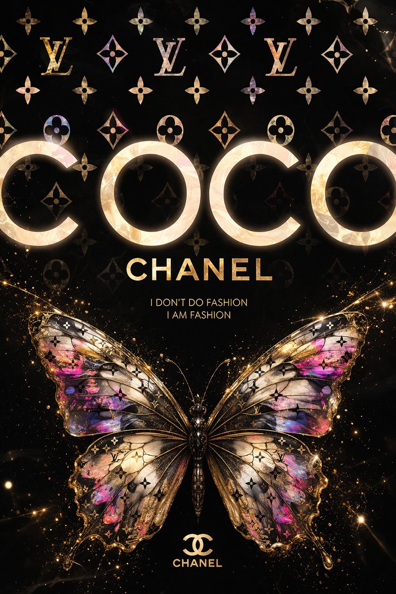 COCO CHANEL LV SCHILDERIJ OP PLEXIGLAS 60/90cm