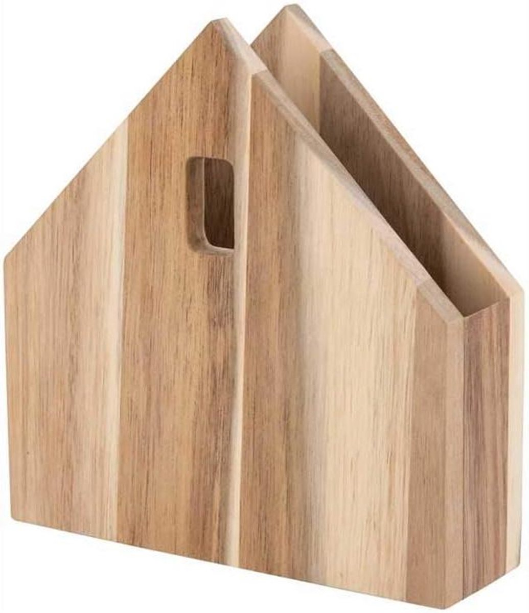 Servethouder - Servethuis - Keuken Ordenen - Acaciahout - 16x15.5x4 cm - Bruin