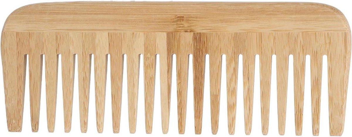 Grove Houten Kam, Mini Lichtgewicht Draagbare Bamboe Brede Kam voor Vrouwen, Flexibel en Sterk Ontwerp, Haarkam voor Thuisreizen met Scheidingsfunctie