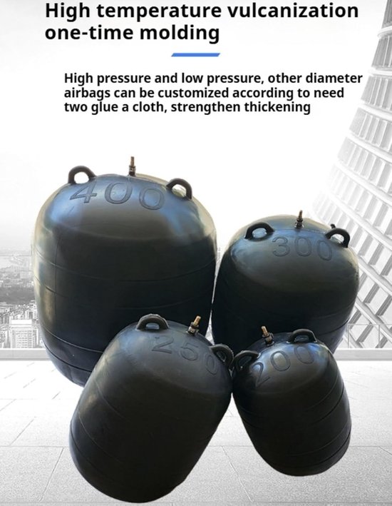 Slangstopper Opblaasbaar - Testbal Riool - Pijpleiding Testen - Robuust Natuurlijk Rubber - 50-200 mm - Zwart van Merkloos — afbeelding 4