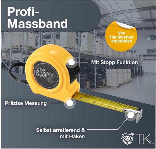 Meetlint Rolband - Meetband Precisie - Bouw Klussen - Robuust Met ...