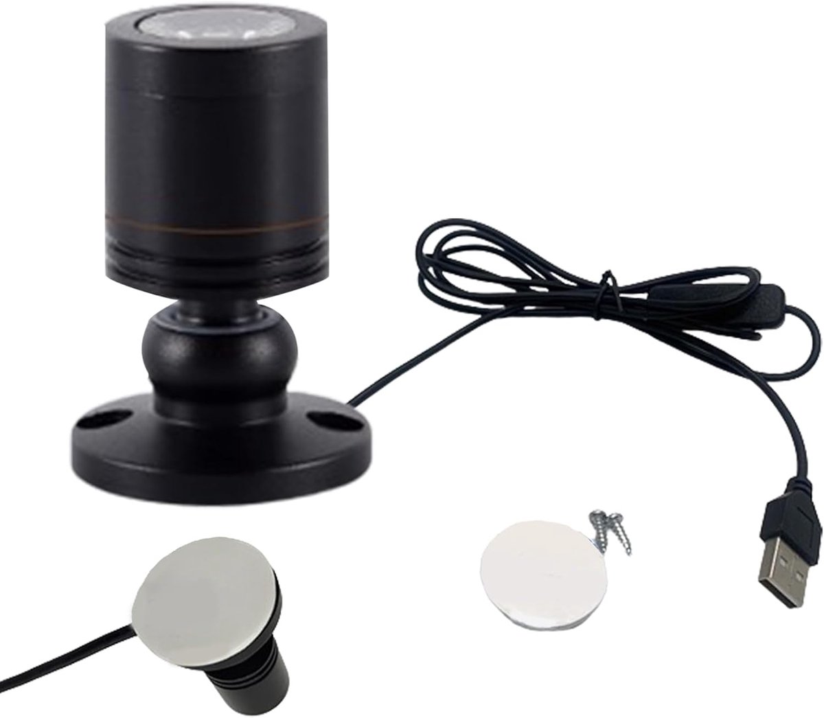 Kleine verstelbare lamp - Mini spotlicht focus - Kunstwerk verlichting - Draadloos oplaadbaar - 98 x 84 x 32 cm