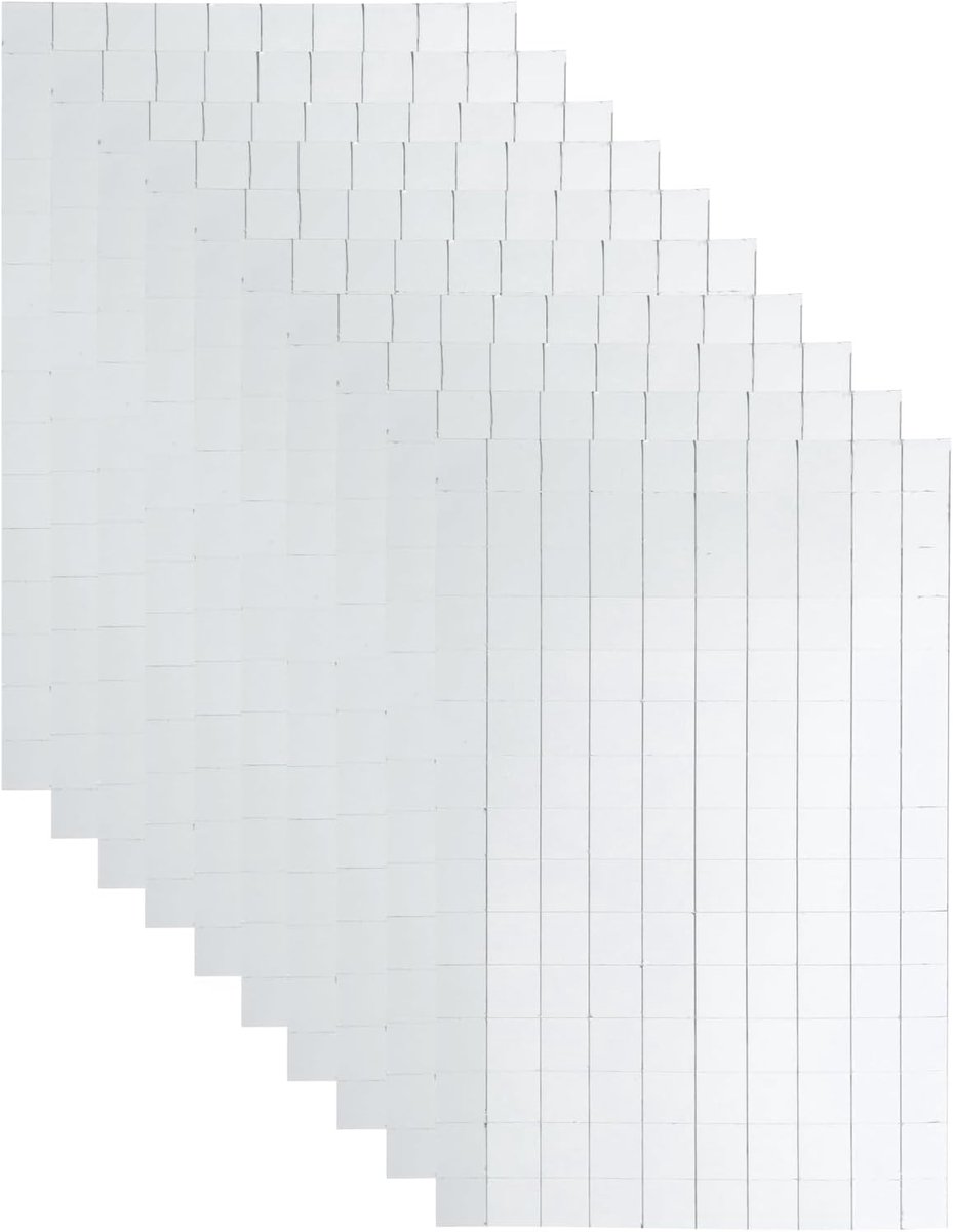 Spiegel Mozaïek Tegels - Zelfklevende Stickers - Ambachtelijke Decoratie - Eenvoudig Zelfklevend - 10x10 mm - Zilver