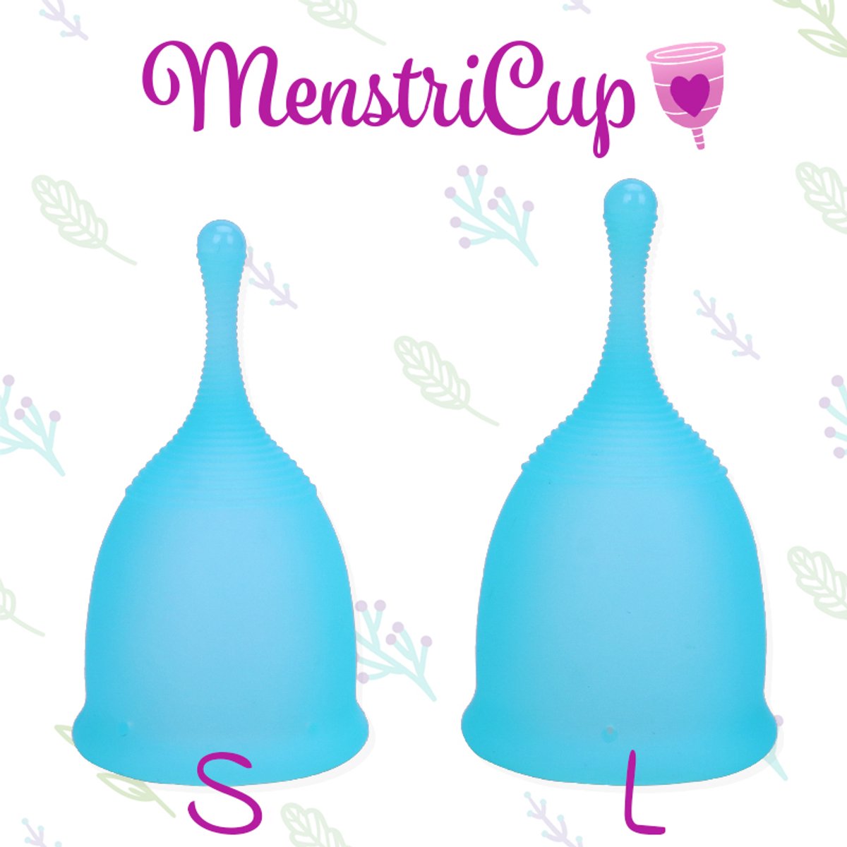 MenstriCup menstruatiecup set blauw maat S + L