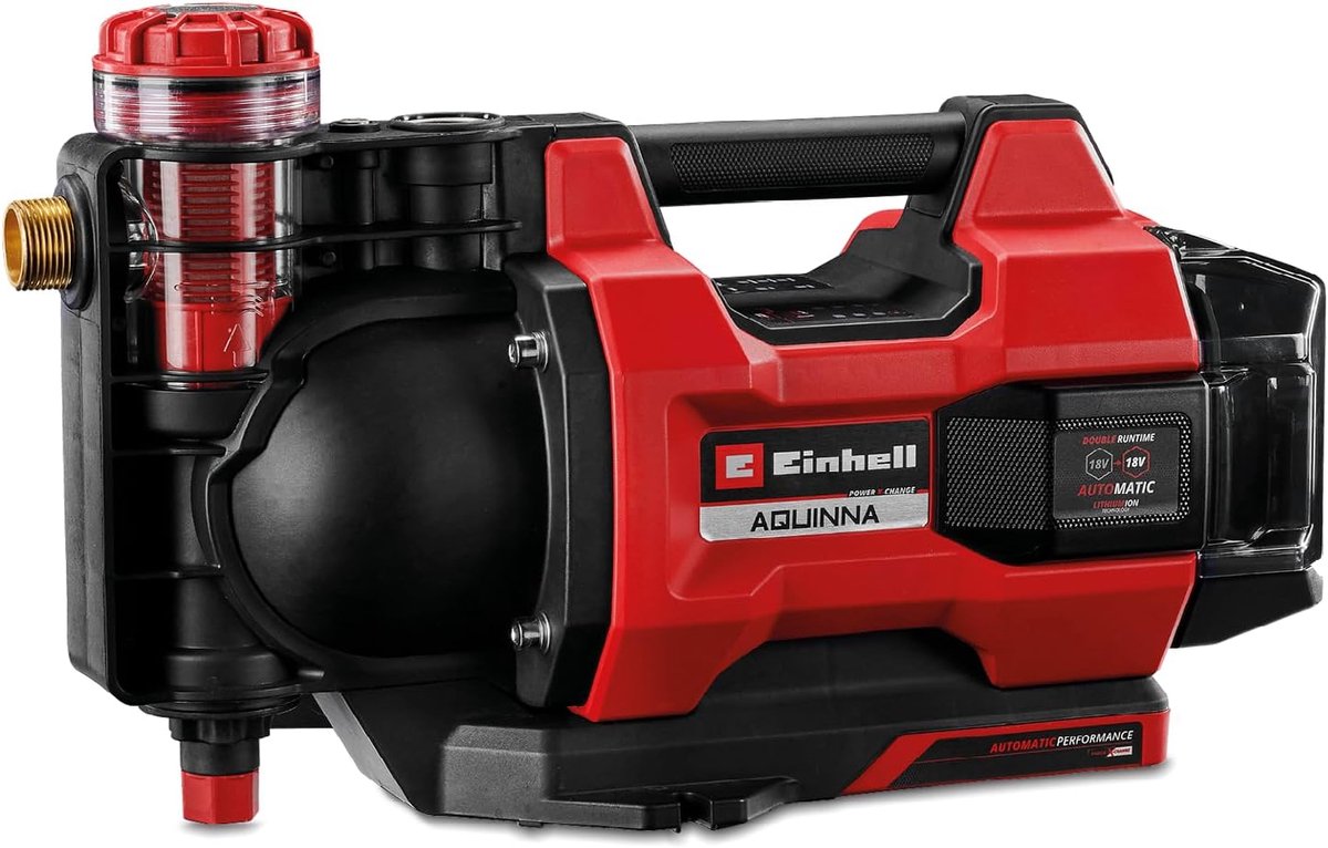 Accu Tuinpomp - Waterpomp - Automatisch Sproeien - Dubbele Accu Slots - 3000 L/U 28M - Rood