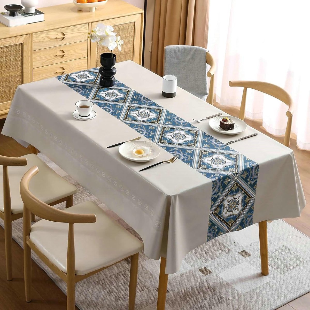 Tafelkleed Rechthoekig - PVC Kleed - Buiten Eten - Hittebestendig Stofdicht - 140x180 cm - Groen