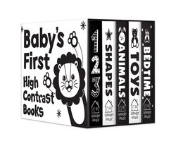 Baby’s First High-Contrast Books Boxed Set (Box Set of 5) - Age Group: 0+ / Black and White Tummy Time Books /Illustrated Board Book for Kids/Toddlers /