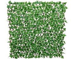 Kunsthaag – Uitschuifbaar – 180 x 90 cm – Kunstklimop – Kunst Klimop – Tuinscherm – Balkonscherm