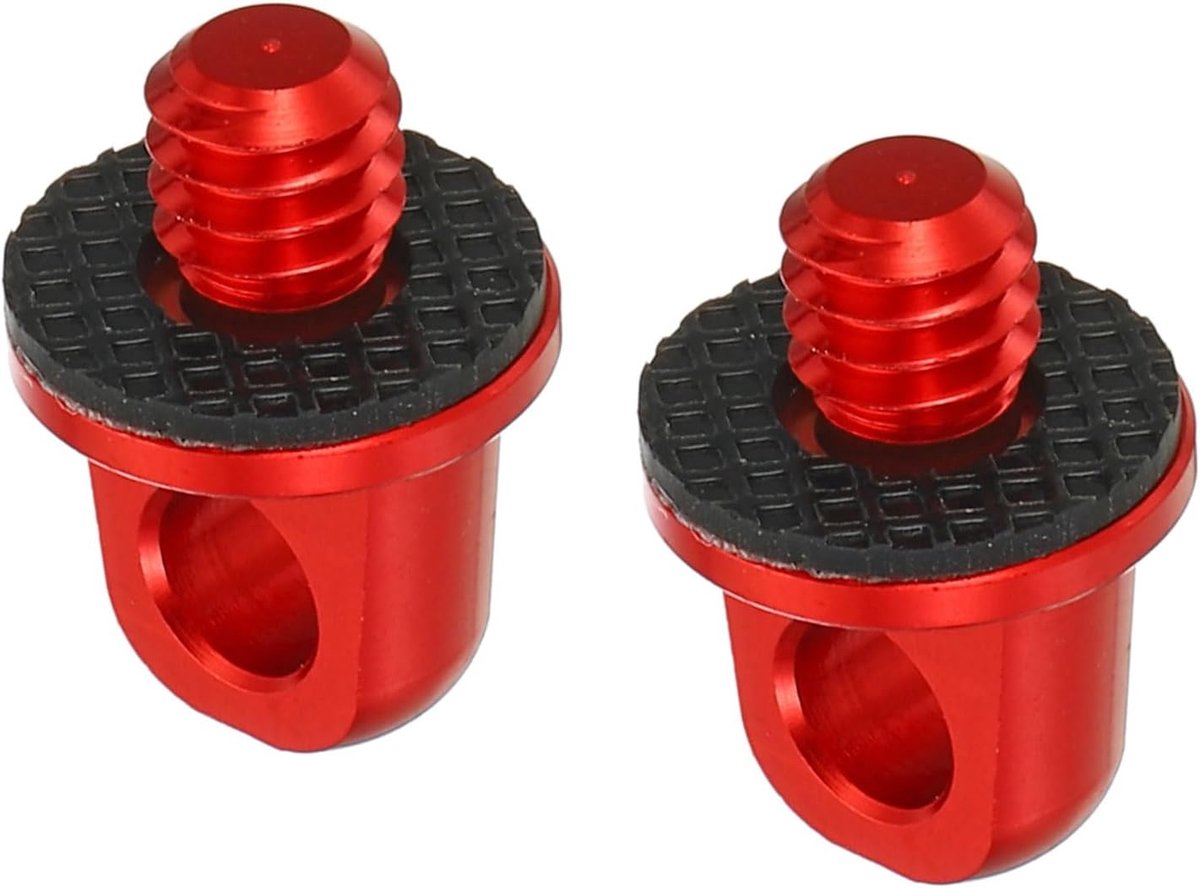 Camera Schroefbevestiging - Snelle Montage - Camera Beveiligen - Met Rubberen Ring - 1/4 Inch - Rood