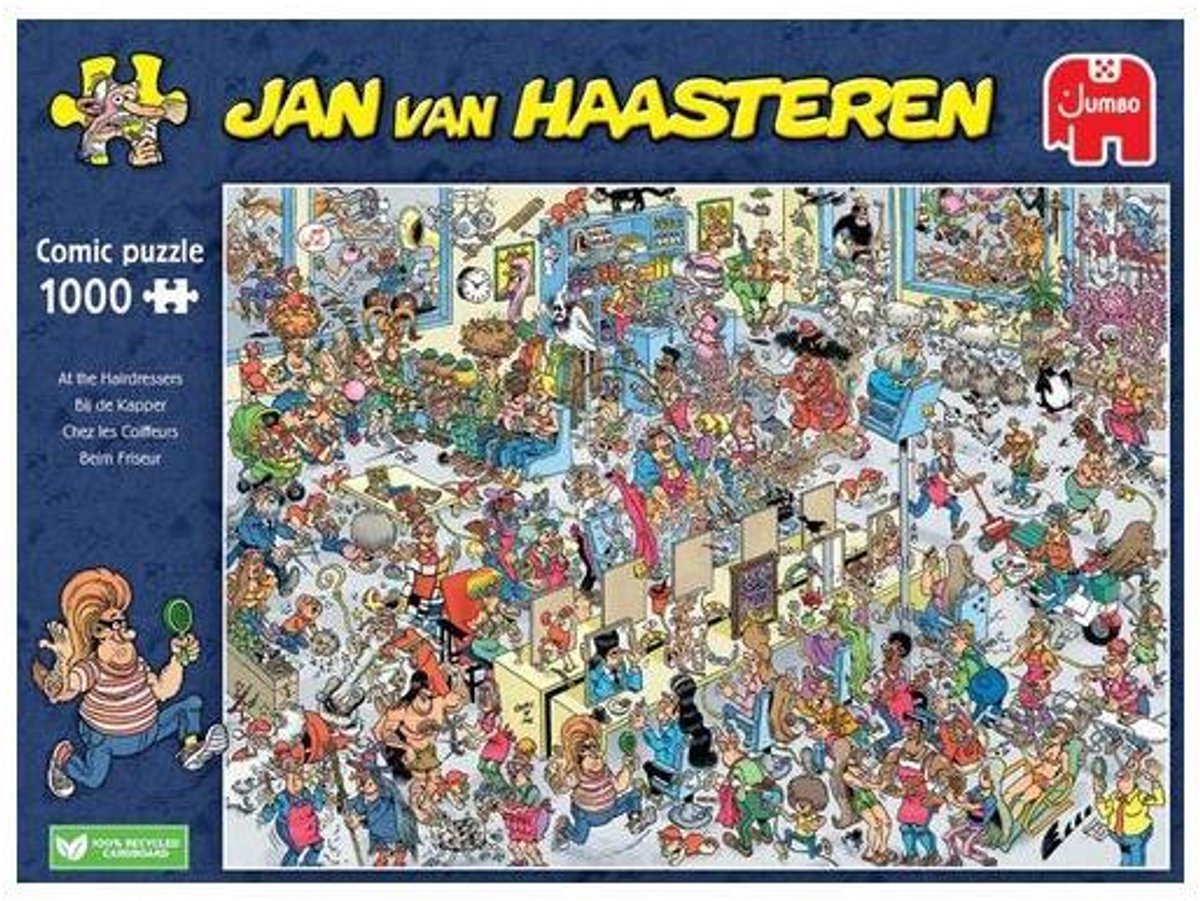 Jan van Haasteren - Bij de kapper - 1000 stukjes - Legpuzzel — afbeelding 5