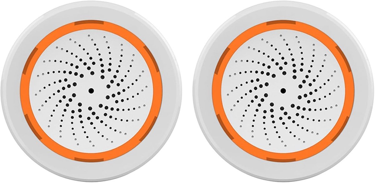 Sirene Geluid Sensor - Alarm Detector - Huis Beveiliging - 90DB Sirene Licht - 40M Bereik - Wit